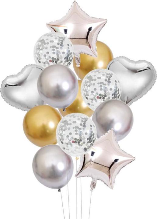 Produktbild Hermex Party Ballon Set Luftballon-Kombi Geburtstagsballon Folienballon (13 x)