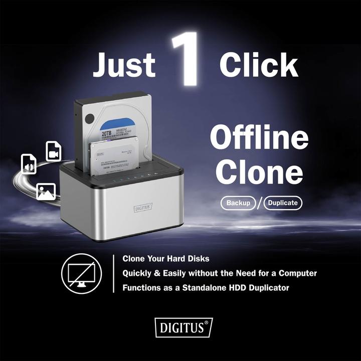 Immagine prodotto Digitus USB 3.0 dual SATA HDD docking station 2,5"/ 3,5