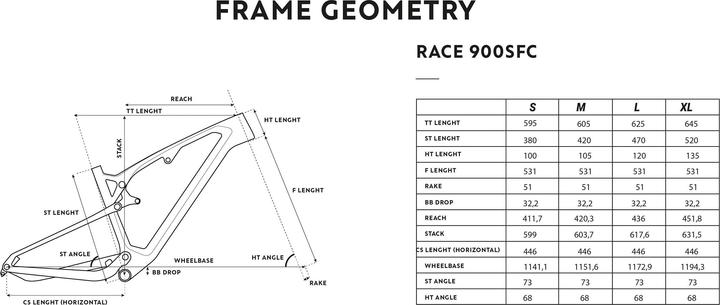 Image du produit Rockrider VTT XC cadre carbone tout suspendu Race 900 S blanc (28.10 cm)