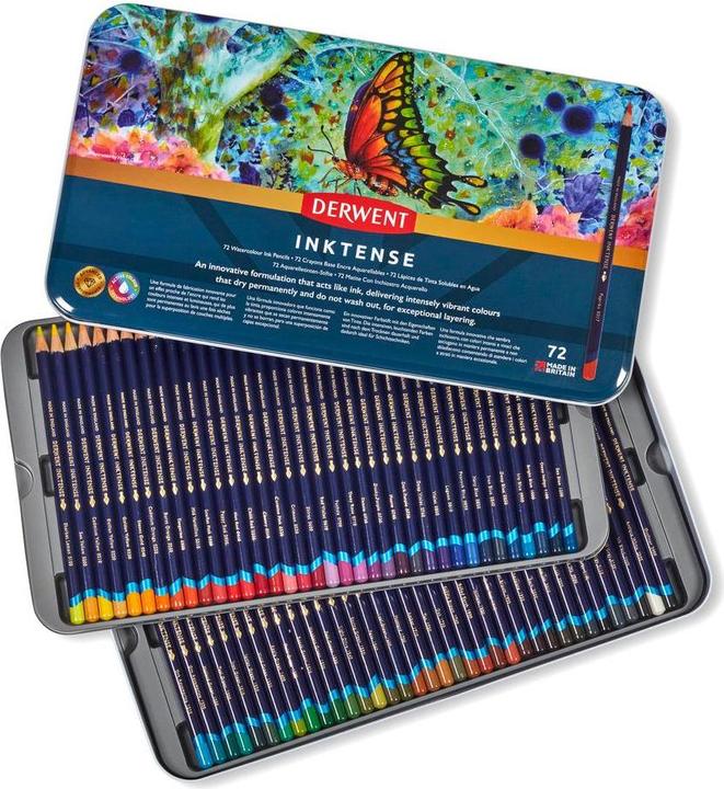 Actual product image Derwent Inktense permanent watercolour pencils (Multicoloured, 72 x)