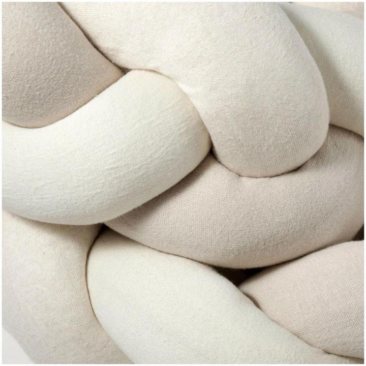 Produktbild nordic coast company Bettschlange geflochten Trio Beige Sand Natur
