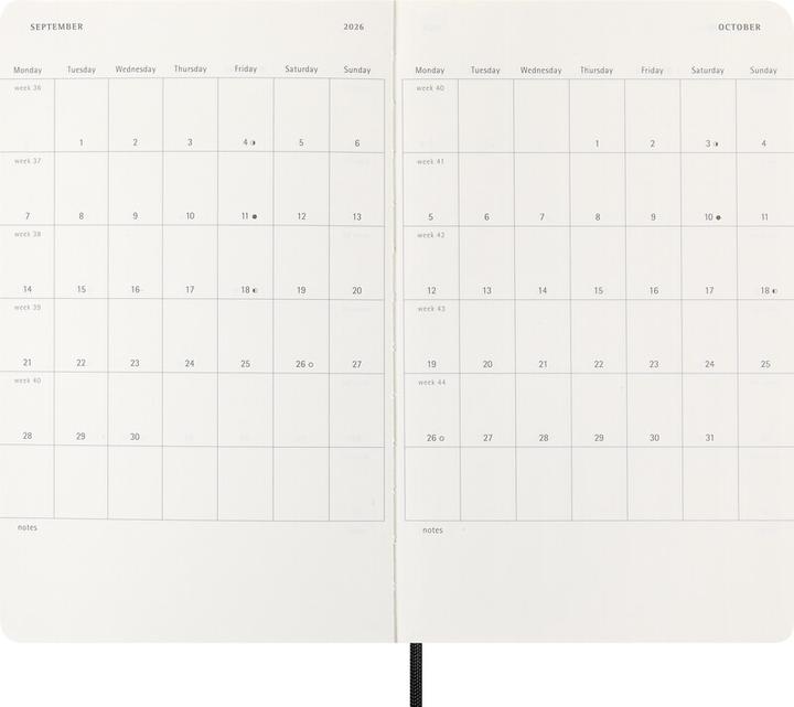Produktbild Moleskine Geschäftsagenda Weekly (130 x 210 mm, Englisch)
