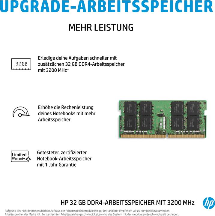 Actual product image HP DDR4 3200 SODIMM Mem Asia (1 x 32GB, 3200 MHz, DDR4-RAM, SO-DIMM)