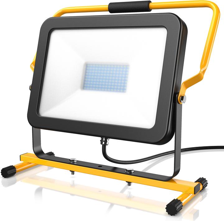 Immagine prodotto Brandson Faretto da costruzione, luce da lavoro a LED da 100W, maniglia per il trasporto, 10000 lumen (9500 lm)