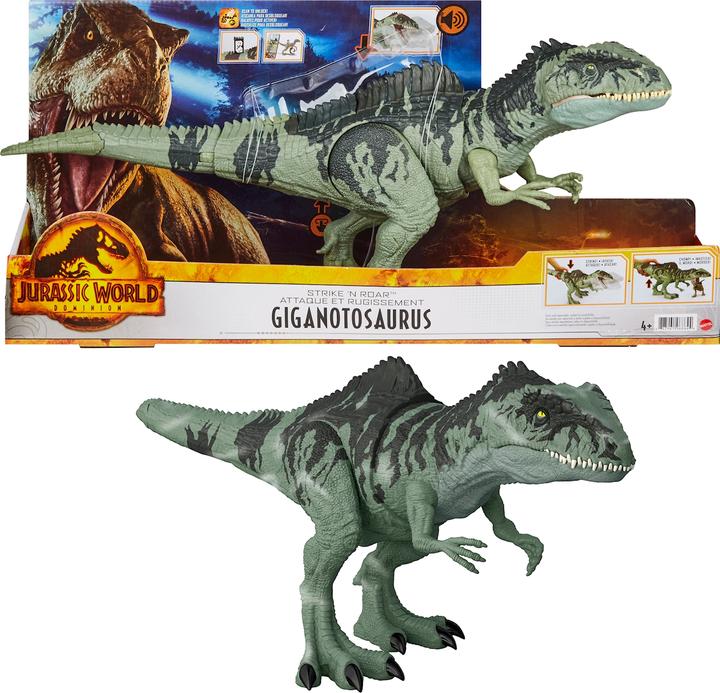 Actual product image Jurassic World Dominion Strike ‘N Roar Giganotosaurus Chomp Roar