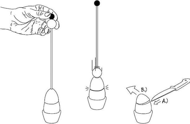 Actual product image Take2 Design Clack Egg Opener Ceramic Egg Drago