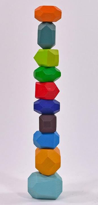 Actual product image Kögler Stacking stones made of wood, building blocks, col