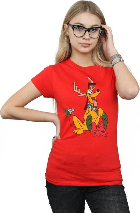 Immagine prodotto Disney Pluto Christmas Reindeer Maglietta Donna (S)