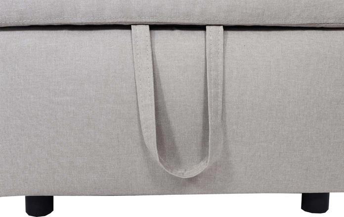 Image du produit Swisshandel24 Canapé d'angle avec coffre de rangement HWC-L17, canapé en L, surface de couchage Nosagfeder  beige (Canapé d'angle)