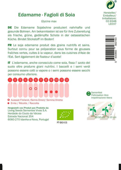 Immagine prodotto Living Seeds Soia verde (Semi di verdura)