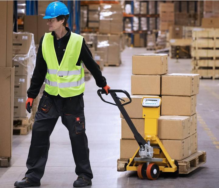 Produktbild TEM Hubwagen mit Waage Plattformwaage Hubwagen Waage Paletten Waage 2.000 kg