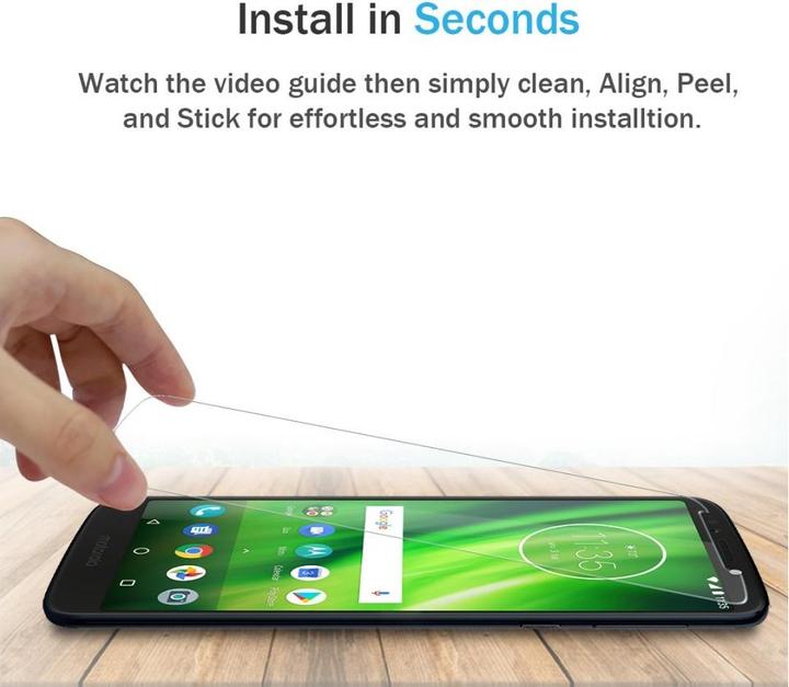 Image du produit Screenguard Motorola Moto G6 Plus Film de protection en verre blindé Case Friendly Design (1 pièce(s), Motorola Moto G6 Plus)