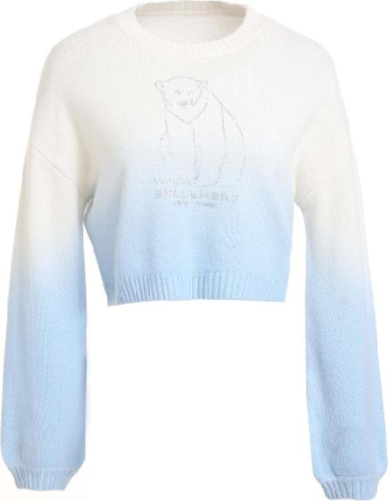 Bellemere Sweater Polar Bear Cropped Cashmere Sweater (With Crystal Touch)