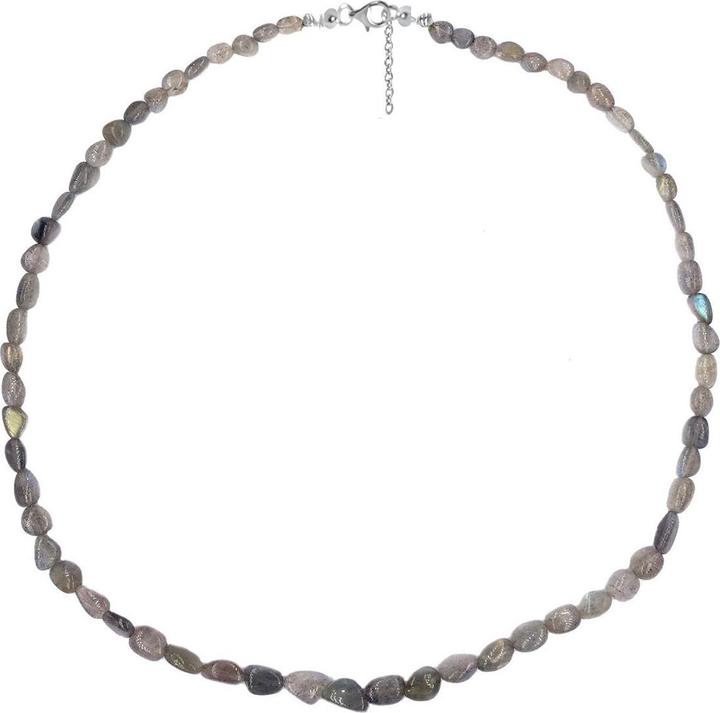 Produktbild Xen Labradorit - Collier Trommelstein 45 + 5 cm 925 Silber (925 Sterling Silber, 45 cm)