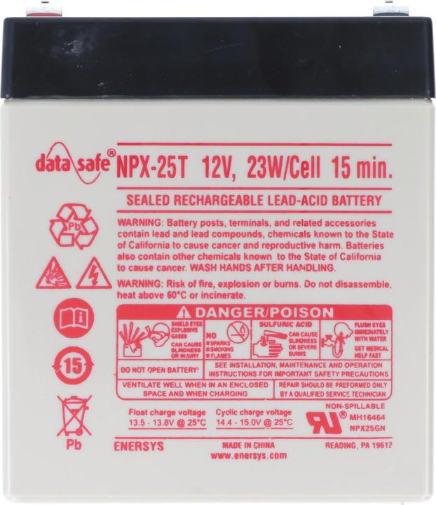 Produktbild Hawker Energy Hawker Enersys Blei-Säure-Batterie Wechselrichter DataSafe NPX25-12 12V 5Ah F6.35 (12 V, 5 Ah)