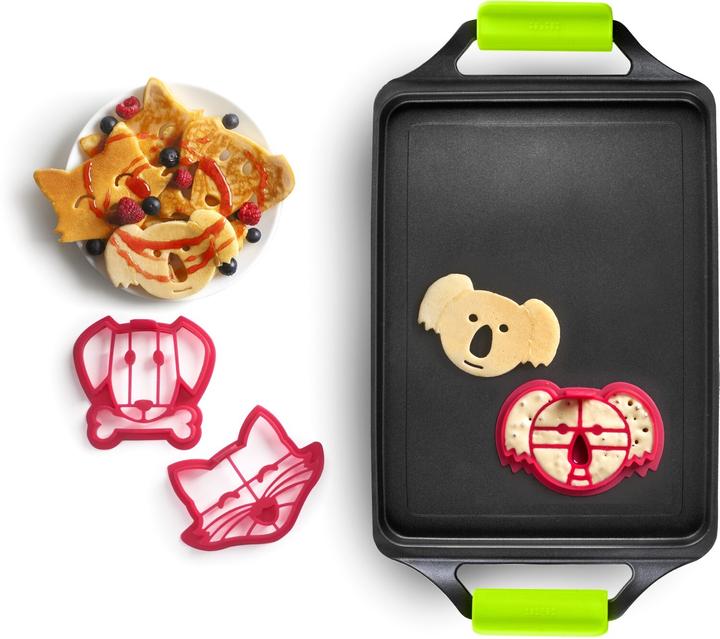 Actual product image Ibili Set von 3 Pancake-Formen Silikon Backformen für Pancakes in 3 Formen