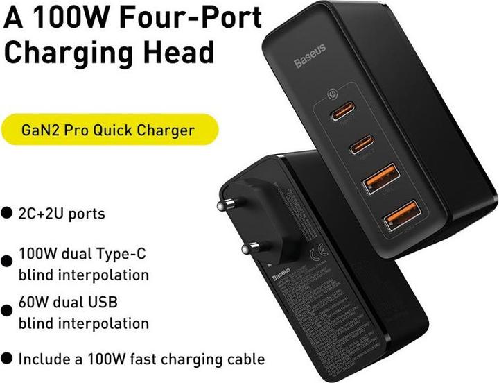 Image du produit Baseus Chargeur rapide GaN2 Pro (100 W)
