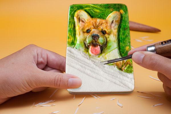 Actual product image Carving Colors Model "Dog