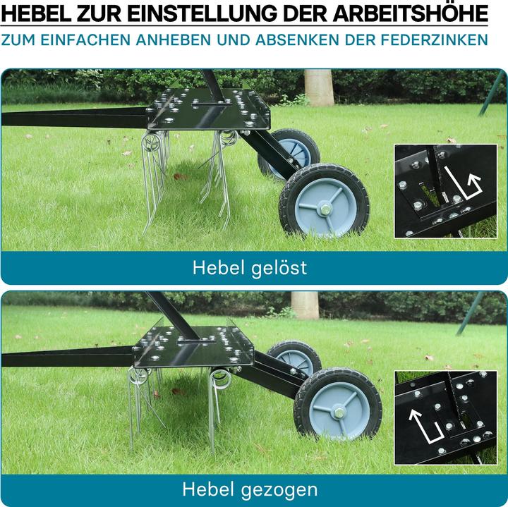 Image du produit Wiltec Scarificateur 100cm pour tondeuse autoportée Aérateur de pelouse Entretien de la pelouse Tracteur