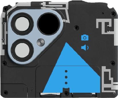 Actual product image Fairphone FP5 Top Unit v1 Blue (Module, Fairphone 5)