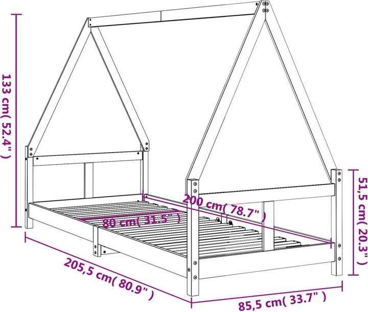 Produktbild VidaXL Zorzatta (80 x 200 cm)