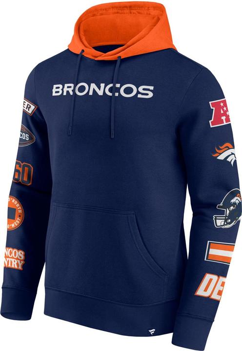 Immagine prodotto Fanatics Felpa con cappuccio con stampa sulle maniche Denver Broncos NFL - L (L)