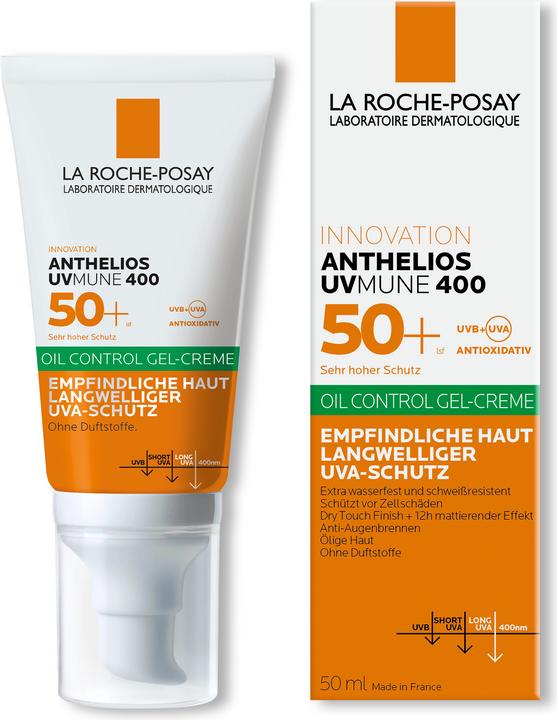 Image du produit La Roche Posay Anthelios UVMune 400 Gel-Crème Oil Control (Gel solaire, SPF 50+, 50 ml, 77 g)