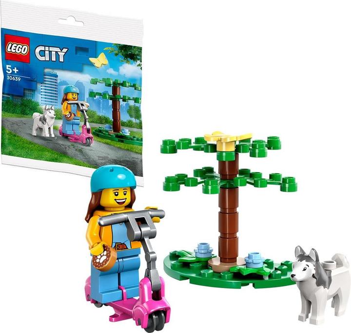 Actual product image LEGO Dog park and scooter (30639, LEGO City)