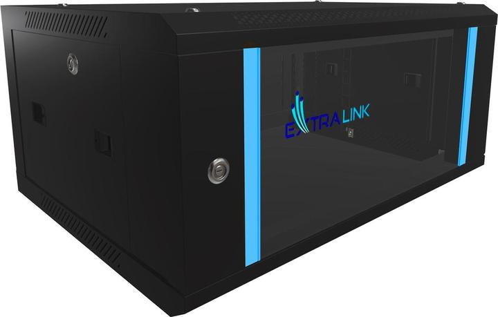 Actual product image Extralink 4U 600X450 WALL-MOUNTED RACK CABINET BLACK Wall mounted rack (4 RU, 19 inch rack)