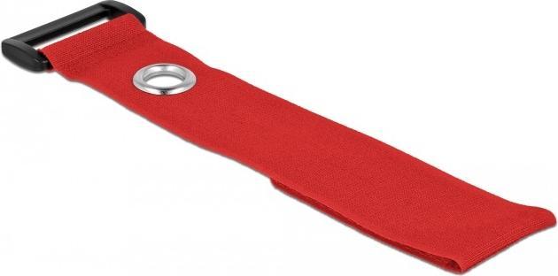 Produktbild Delock Klett-Kabelbinder mit Schlaufe und Befestigungsöse L 280 x B 38 mm rot 3 Stück (Klettkabelbinder, 280 mm, 3 Stk.)