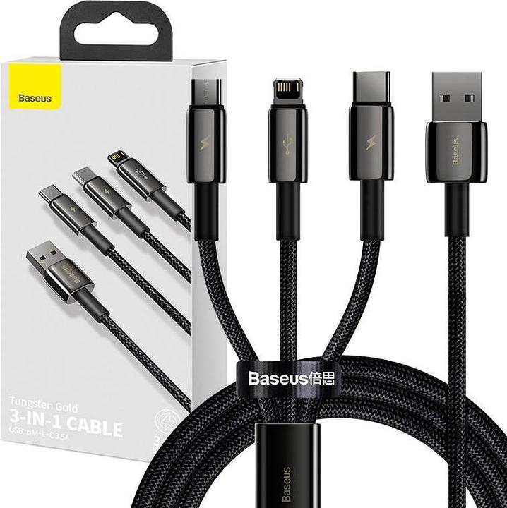 Produktbild Baseus USB A – USB C, Lightning, USB Micro B (1.50 m, USB 2.0)