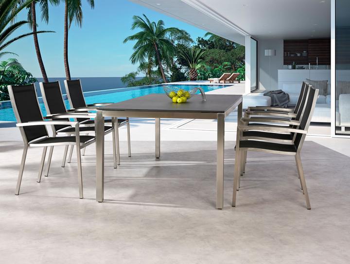 Actual product image Best Stacking Chair Marbella Stainless Steel/Black