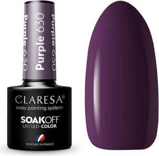 Actual product image Claresa 630 Purple UV Nail Polish 5ml (Purple, Colour paint)