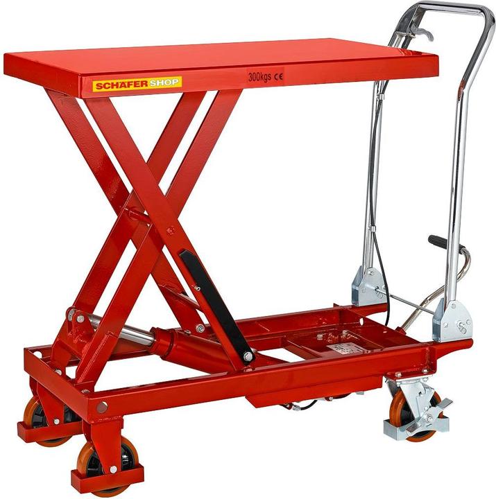 Actual product image Schäfer Shop Scissors lift truck, capacity 300 kg (300 kg)