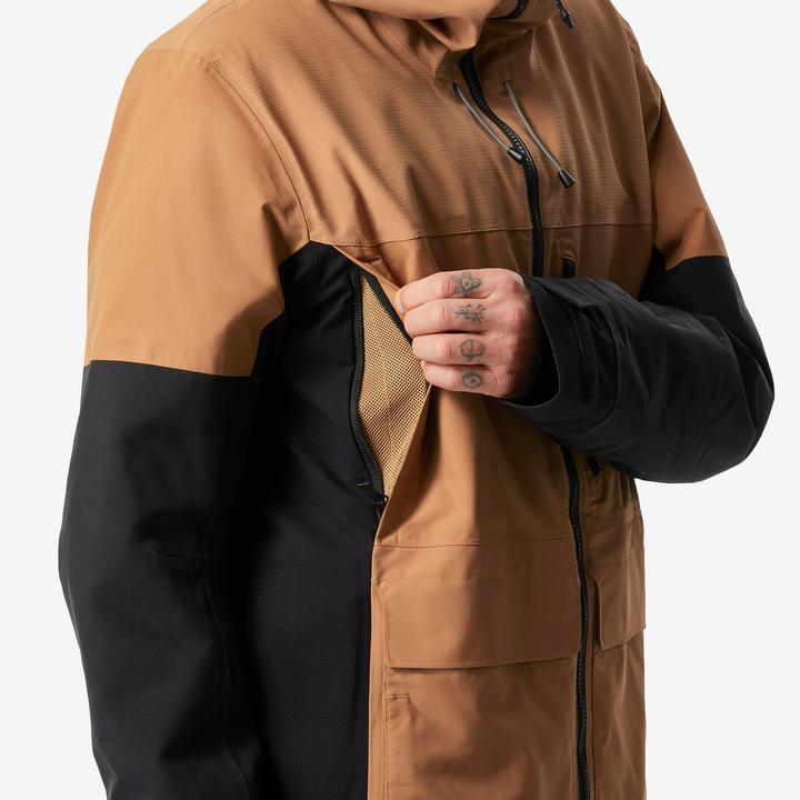 Immagine prodotto Dreamscape Giacca da snowboard da uomo - SNB 500 Ziprotec camel/nero (XXL)