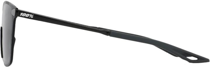 Actual product image 100% Legere Square Glasses (Polished Black, Smoke)