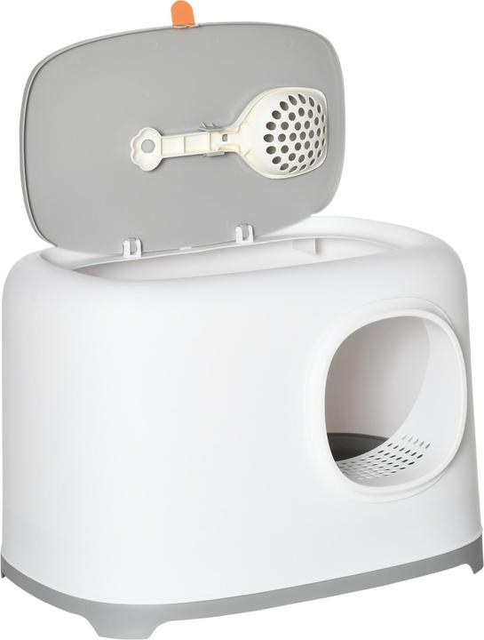 Image du produit PawHut Bac à litière au design compact (Bac à litière fermé)