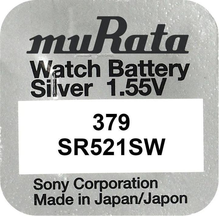 Produktbild Murata Knopfzellen 379 (SR63, 16 mAh)