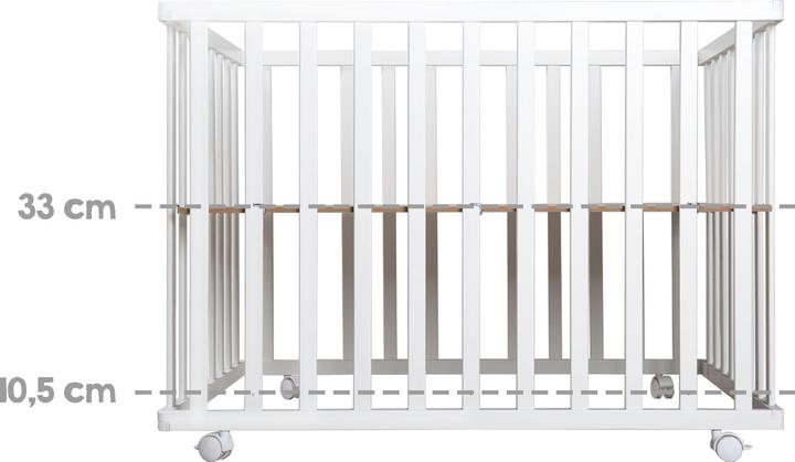 Produktbild Roba Laufgitter klappbar Weiss 75 x 100 cm (75 cm, 100 cm, Mischholz, MDF)