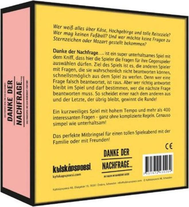 Valeurs nutritives et ingrédients Merci d'avoir demandé... (Allemand)