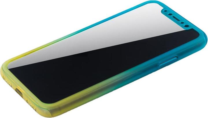 Produktbild König Design Hülle Handy Schutz für Apple iPhone X Full Case Cover Displayschutz Bumper Gelb (Apple iPhone X)