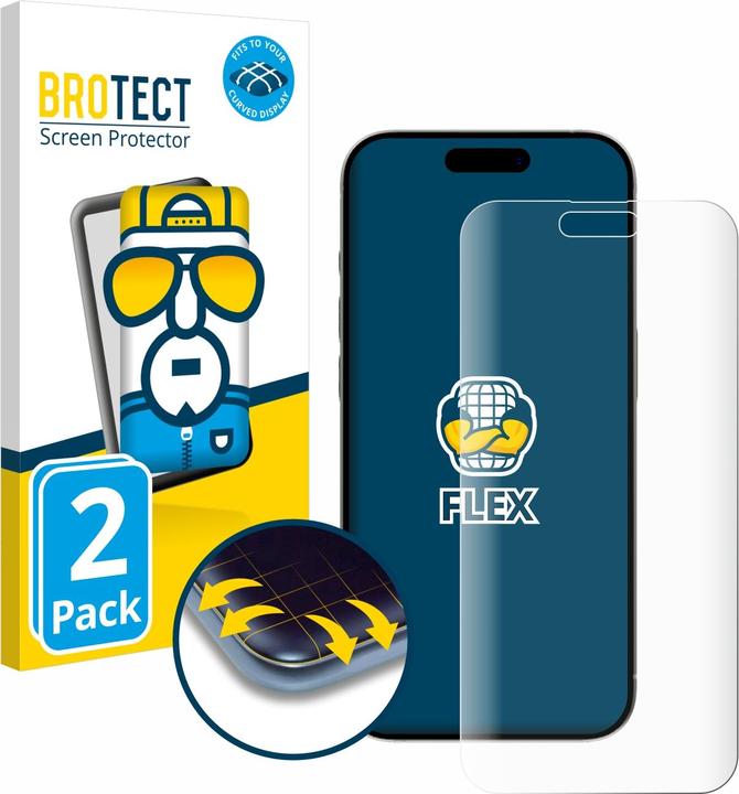 Actual product image BROTECT Full-Cover Protector (2 Piece, Apple iPhone 15 Pro Max)