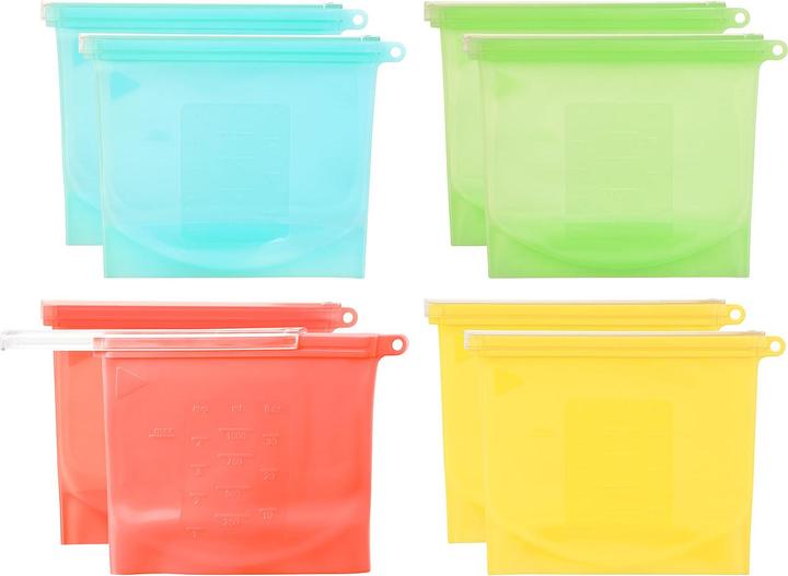 Image du produit Rosenstein & Söhne Lot de 8 sacs alimentaires en silicone (8 x)