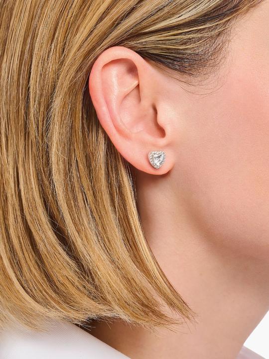 Immagine prodotto Thomas Sabo Orecchini a cerchio con pietra bianca a forma di cuore (Argento 925)