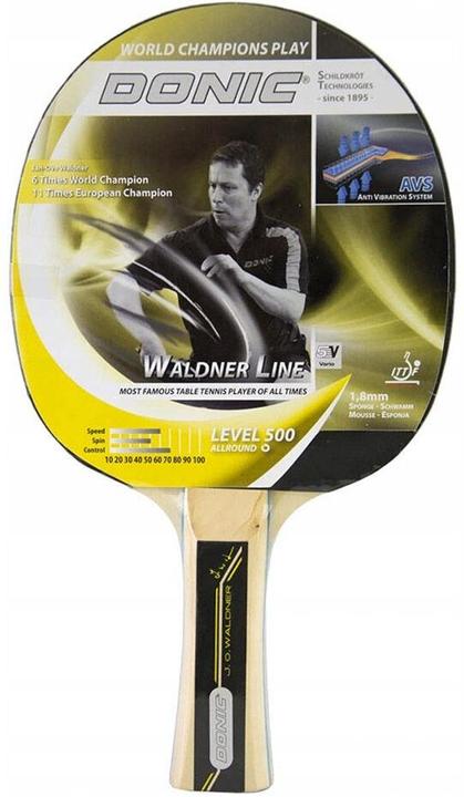 Actual product image Donic Schildkröt Table tennis bat DONIC Waldner 500 ITTF approved