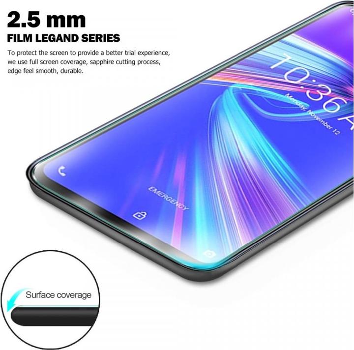 Produktbild Screenguard Asus Zenfone Max Pro M2 Panzerglas Schutzfolie Case Friendly Design (1 Stück, Asus Zenfone Max Pro (M2))