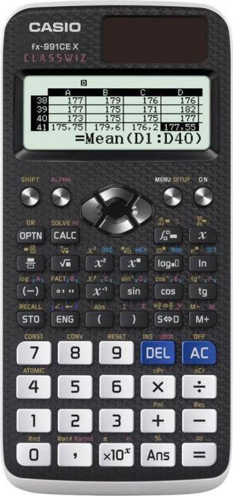 Casio FX-991CEX (Piles, Cellules solaires)