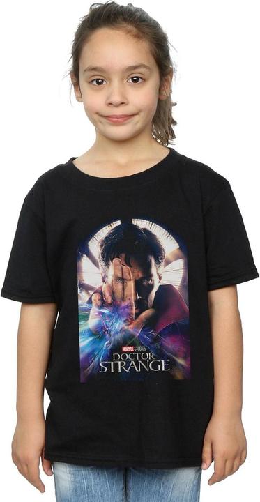 Actual product image Marvel Girls Doctor Strange Poster Cotton T-Shirt (116)