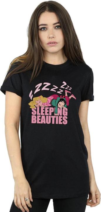 Actual product image Disney Womens/Ladies Wreck It Ralph Aurora And Vanellope Cotton Boyfriend T-Shirt (L)