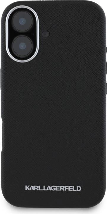 Actual product image Karl Lagerfeld Hardcase MagSafe FW Saffiano Metal Logo Case for iPhone 16 6,1" Black (Apple iPhone 16)